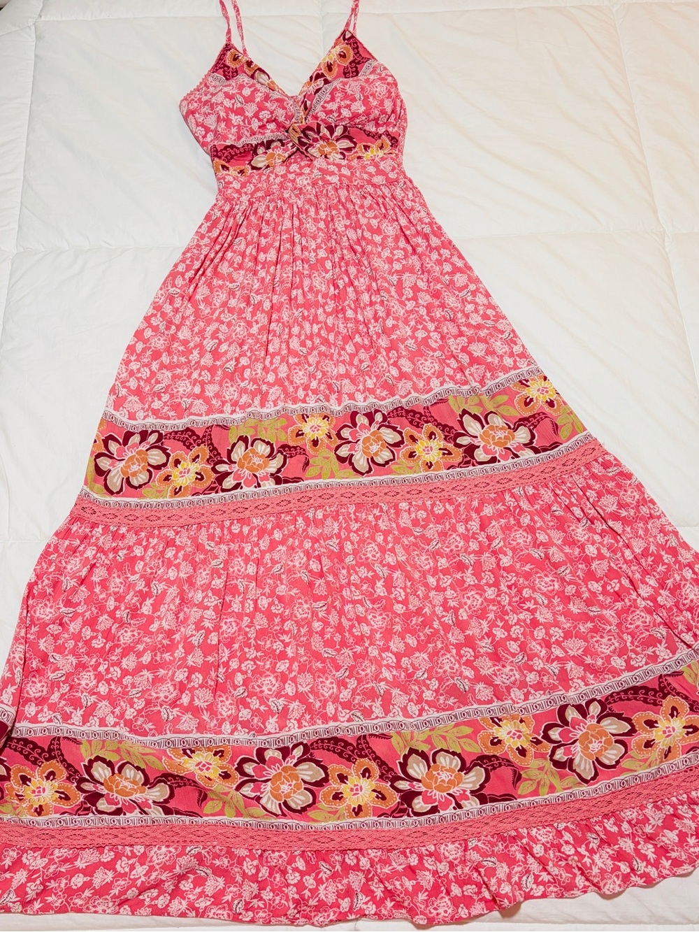 Angie flowy floral maxi dress